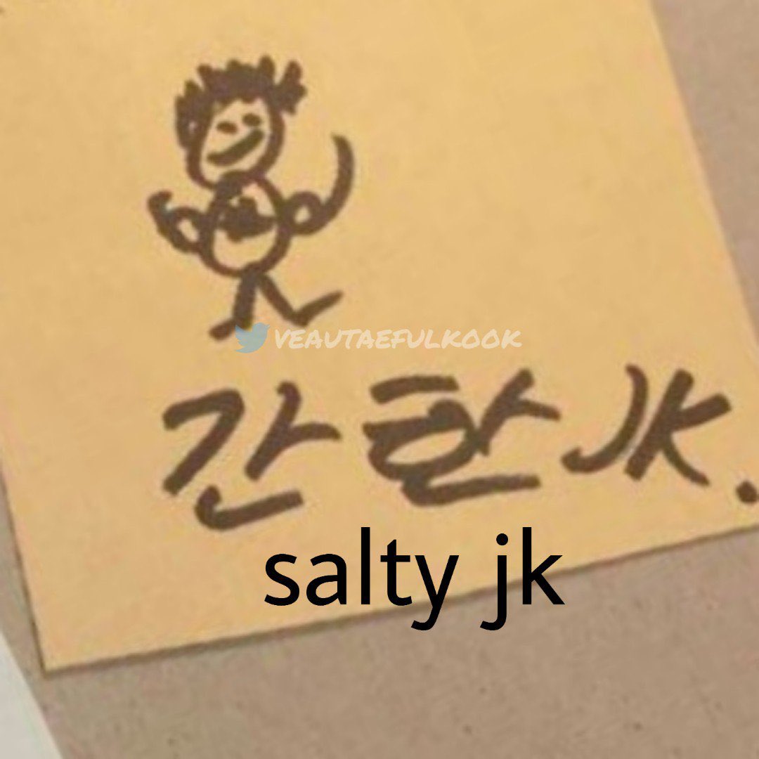 wintertaekook's tweet photo. 💜: Jungkook, ¿a qué miembro amas más y por qué?
🐰: TaeTae, porque es hermoso

💜: Taehyung dibuja a tu amante
🐻: *dibuja a jk* salty jk (salty = enojado, amargado, molesto, cuando se avergüenza) https://t.co/9rkRK7pBGg