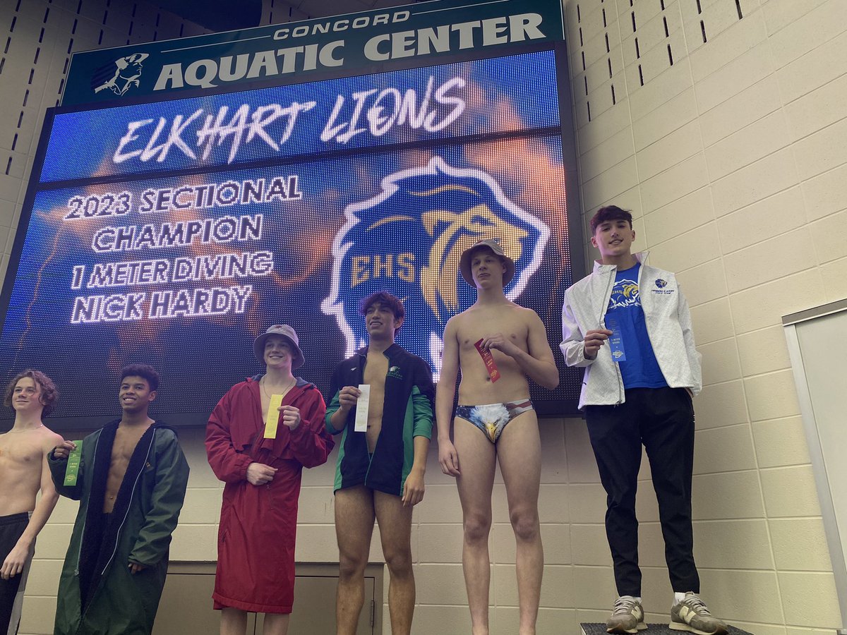 Nick Hardy is the IHSAA Sectional Diving Champion 2023- a 3peat champion!! <a href="/ElkhartHSSports/">Elkhart High School Athletics</a>