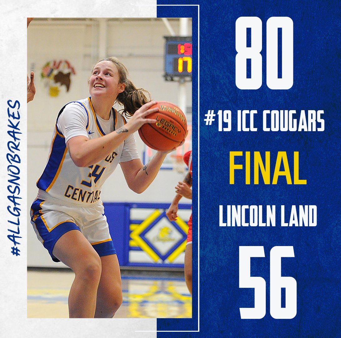 ICC Women’s Basketball (@icc_cougarswbb) on Twitter photo COUGS WIN!
Leaders:
<a href="/gilbert_halie/">halie gilbert</a> | 14 pts, 6 reb, 2 ast
<a href="/Miyawebb_3/">miya webb</a> | 14 pts, 3 reb, 2 ast, 2 stl
<a href="/ElenaRedgate/">Elena Redgate</a> | 12 pts, 6 ast, 4 reb
<a href="/kyblock22/">Kyleigh Block</a> | 8 pts, 5 ast, 4 reb, 2 stl
<a href="/Laarmendariz23/">Laisha Armendariz</a> | 4 reb, 3 ast, 3 stl
Hosting Highland (IL) on Wednesday at 5:30pm
#AllGasNoBrakes COUGS WIN!
Leaders:
<a href="/gilbert_halie/">halie gilbert</a> | 14 pts, 6 reb, 2 ast
<a href="/Miyawebb_3/">miya webb</a> | 14 pts, 3 reb, 2 ast, 2 stl
<a href="/ElenaRedgate/">Elena Redgate</a> | 12 pts, 6 ast, 4 reb
<a href="/kyblock22/">Kyleigh Block</a> | 8 pts, 5 ast, 4 reb, 2 stl
<a href="/Laarmendariz23/">Laisha Armendariz</a> | 4 reb, 3 ast, 3 stl
Hosting Highland (IL) on Wednesday at 5:30pm
#AllGasNoBrakes