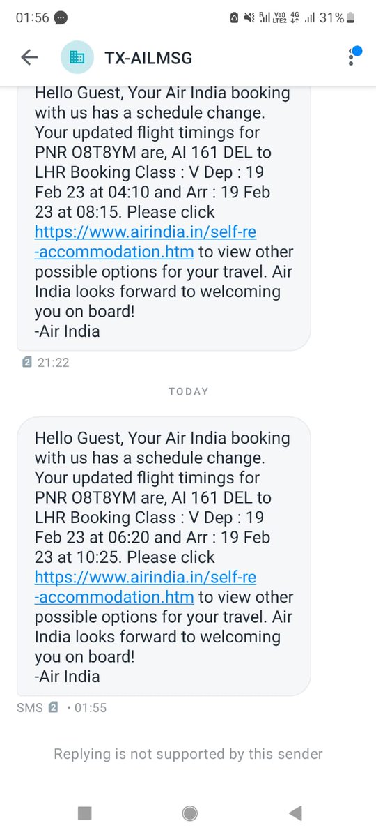 DrMFurkan's tweet photo. What is this @airindiain ? You have delayed my flight #AI161 again.... can you tell me how many times you are going to reschedule it? This is my last business with @airindiain. It's never going to be changed even after selling it. Disgusting. https://t.co/Y4eUQmjS4Z