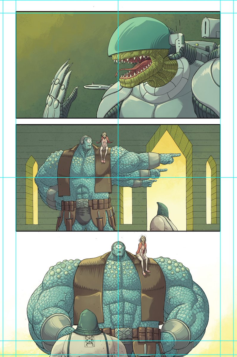 Proof checking final color files for print! Haven't seen some of these for a minute. This is going to be one pretty book. <a href="/MichaelGarland/">Not That McG</a> is the best colorist in comics. Period. #AxWielderJon <a href="/WeAreZoop/">WeAreZoop</a> #MakeComics #KaroshiComics