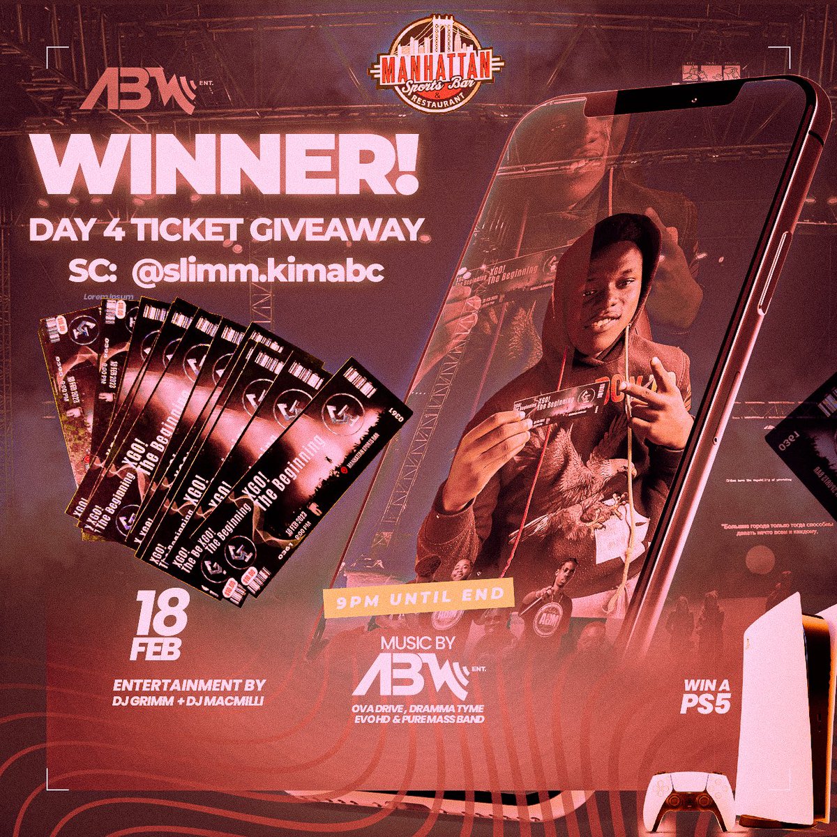 abment_vi's tweet photo. All roads to Manhattan Sports Bar Tonight! 

Final Day Ticket Winners! 🔥 https://t.co/ETNNrbW62m