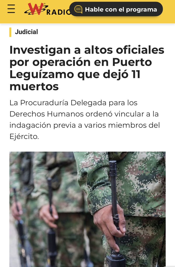 PizarroMariaJo's tweet photo. “No es la 1ra operación donde caen mujeres y menores" decía Zapateiro sobre el operativo militar en Pto Leguízamo, donde asesinaron 11 civiles. Ahora 6 de sus saltos oficiales deben responder por este hecho

Porqué no han vinculado al excomandante del Ejército a la investigación? https://t.co/gyQHmlVH2U
