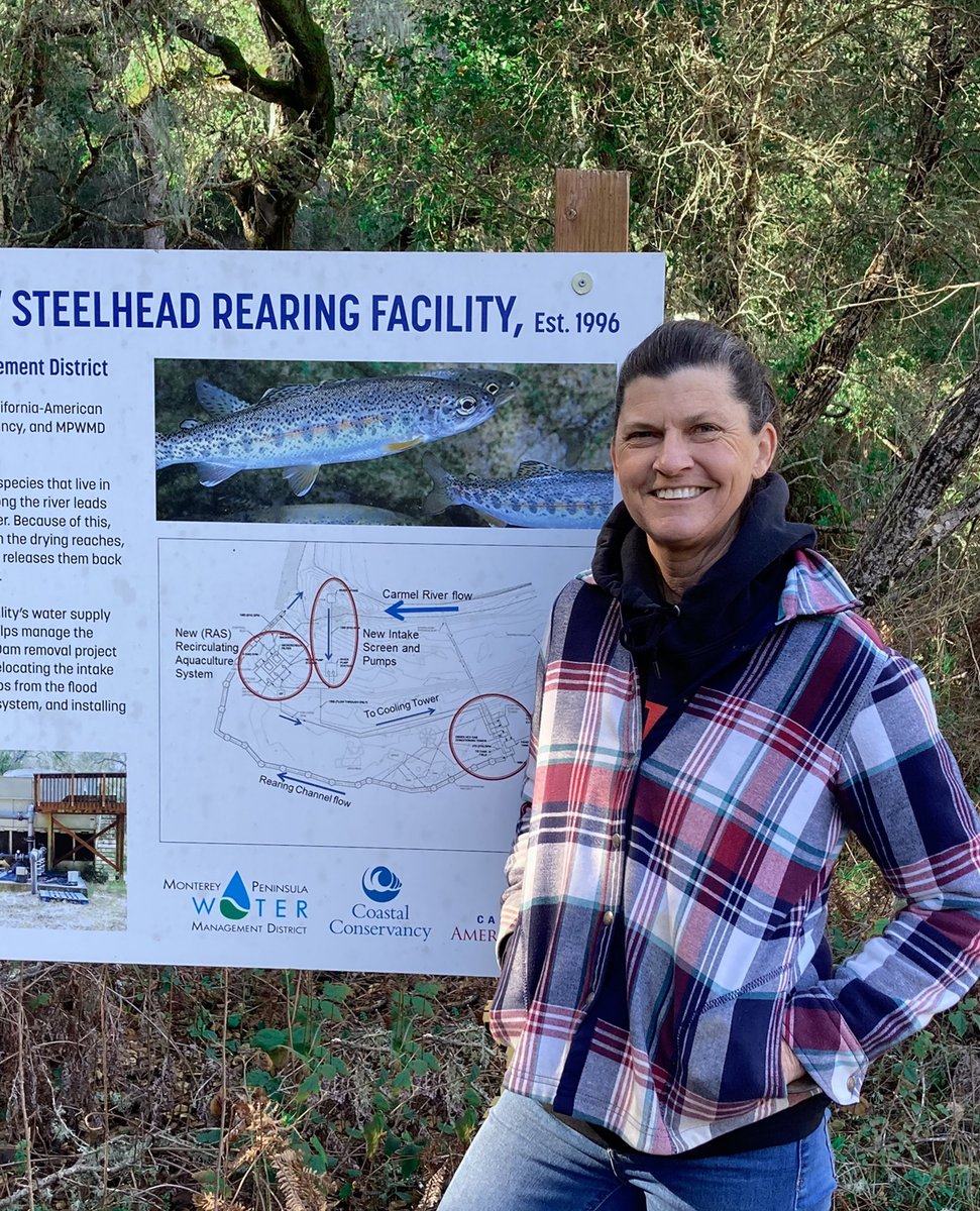 MontereyWtrDist's tweet photo. MPWMD’s STEELHEAD REARING FACILITY on the Carmel River allows the fish to be sorted, reared and released to migrate to the Pacific. 

"The Sleepy Hollow facility released close to 9,000 steelhead this year,” says Associate Biologist Beverly Chaney. https://t.co/KuqbIQHKAk
