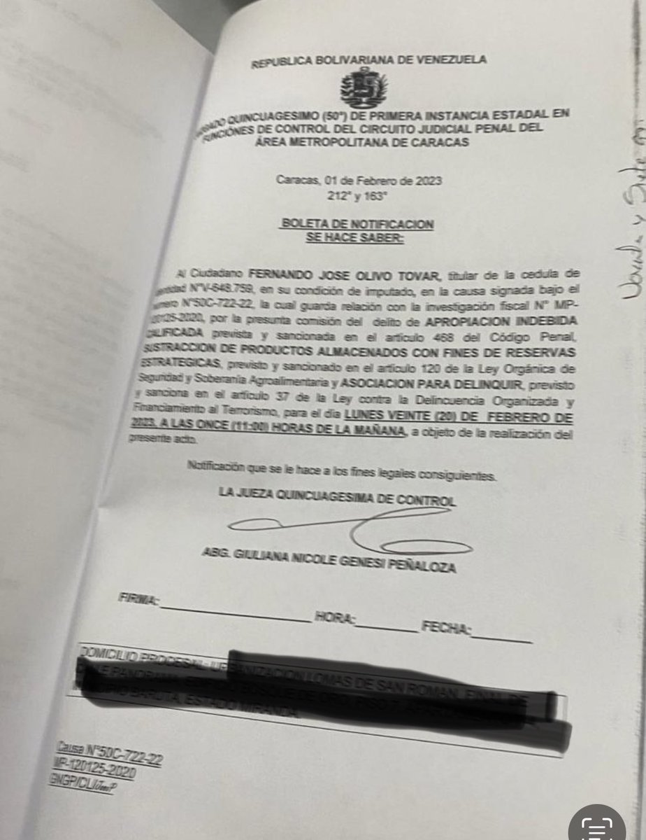verdeylibre's tweet photo. @GladysTSJ @TarekWiliamSaab @MinpublicoVEN #Denuncia El día de hoy 18/02/2023, mi Padre Fernando Olivo, cumple 4 meses de haber fallecido, la Fiscalia lo acuso conociendo su fallecimiento y el Tribunal lo esta citando para su audiencia preliminar el día lunes 20/02/2023…1 https://t.co/2VH6NFEcQE