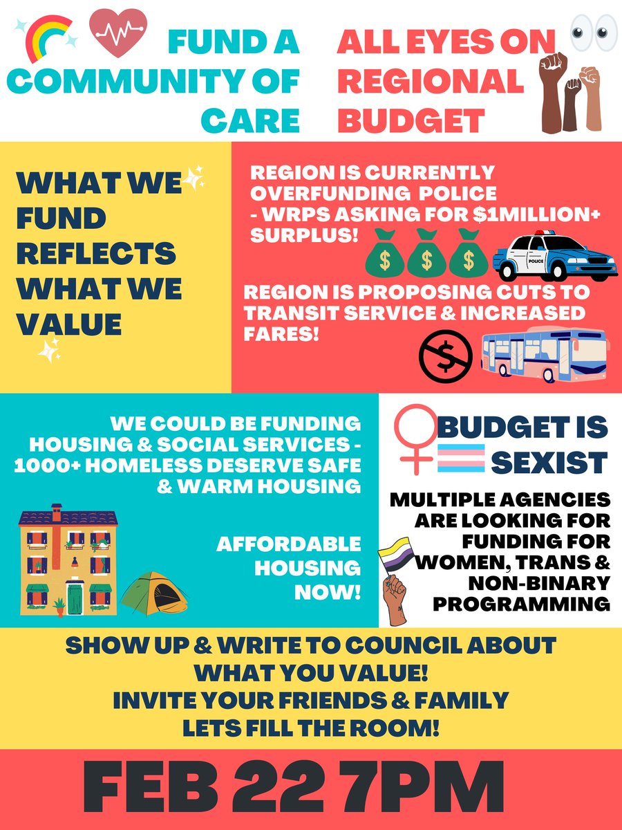 This Wednesday! Let's fill the chamber! Help educate your friends and family on what is and isn't in the budget. Let council know we are watching!
Feb 22 7PM