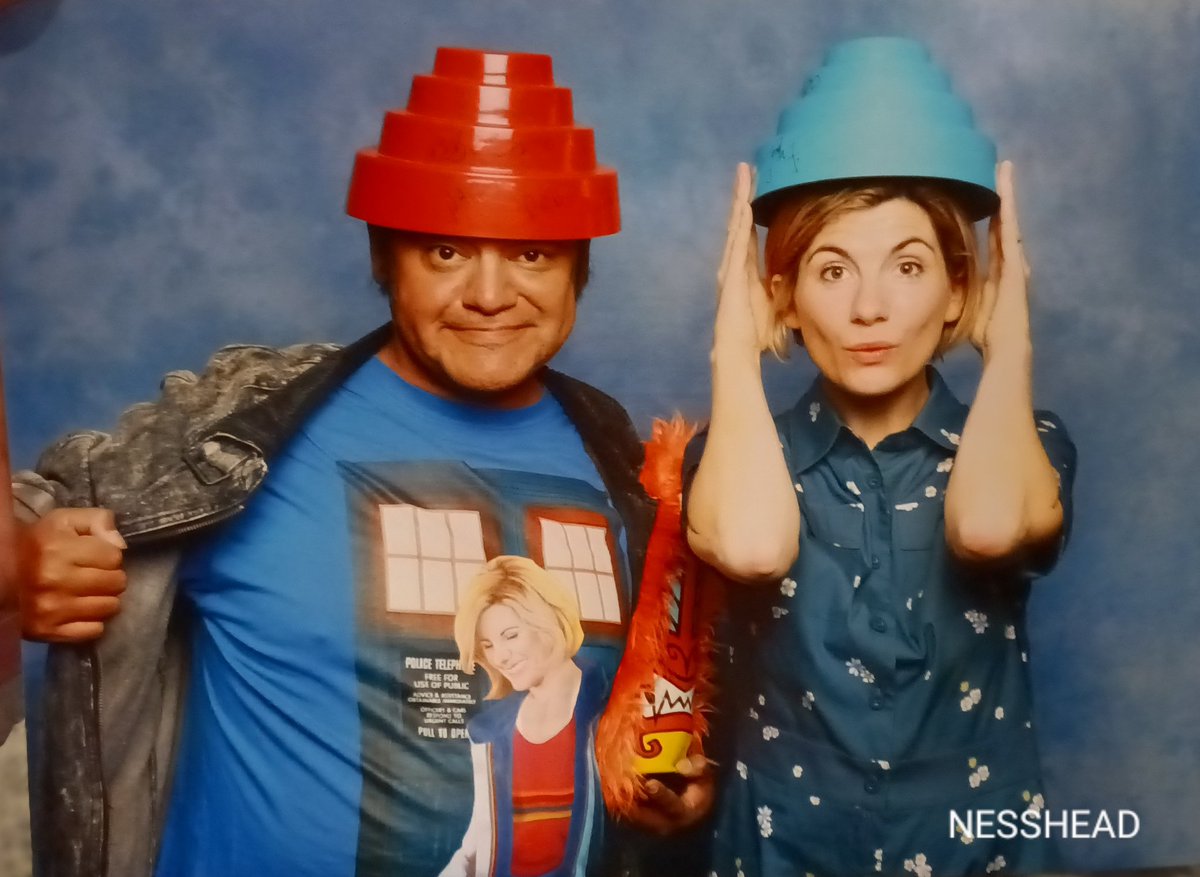 NESSHEAD68's tweet photo. Jodie Whittaker. First woman to play the Doctor on Doctor Who. (And her new companion.)
 #gally1 #NESSHEAD #DOCTORWHO #jodiewhittaker #13thdoctor #whovian #timelord #tardis #devo #devoband #spudboy #funkofunatic  #funkofamily #scifi #gallifreyone #gallifreyone2023 https://t.co/JH7VwppkgB