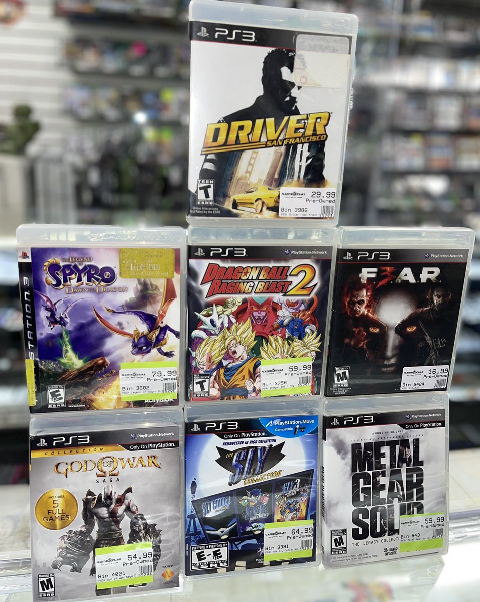 Hard to find PS3 collections & games in stock!!! Much more available in store.
🎮
Hours: 11am-7pm 
🎮
Phone#: (310)-842-7776 

#gameplayla #retrostore #godofwar #dragonballz #spyro 
#raregames #metalgearsolid #slycooper