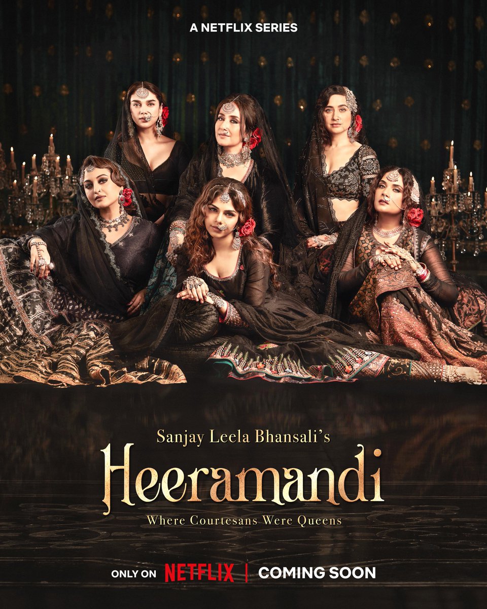 netflix's tweet photo. Now entering the grand vision of the brilliant Sanjay Leela Bhansali’s Heeramandi!  Coming soon... https://t.co/KcYEj3MZzx