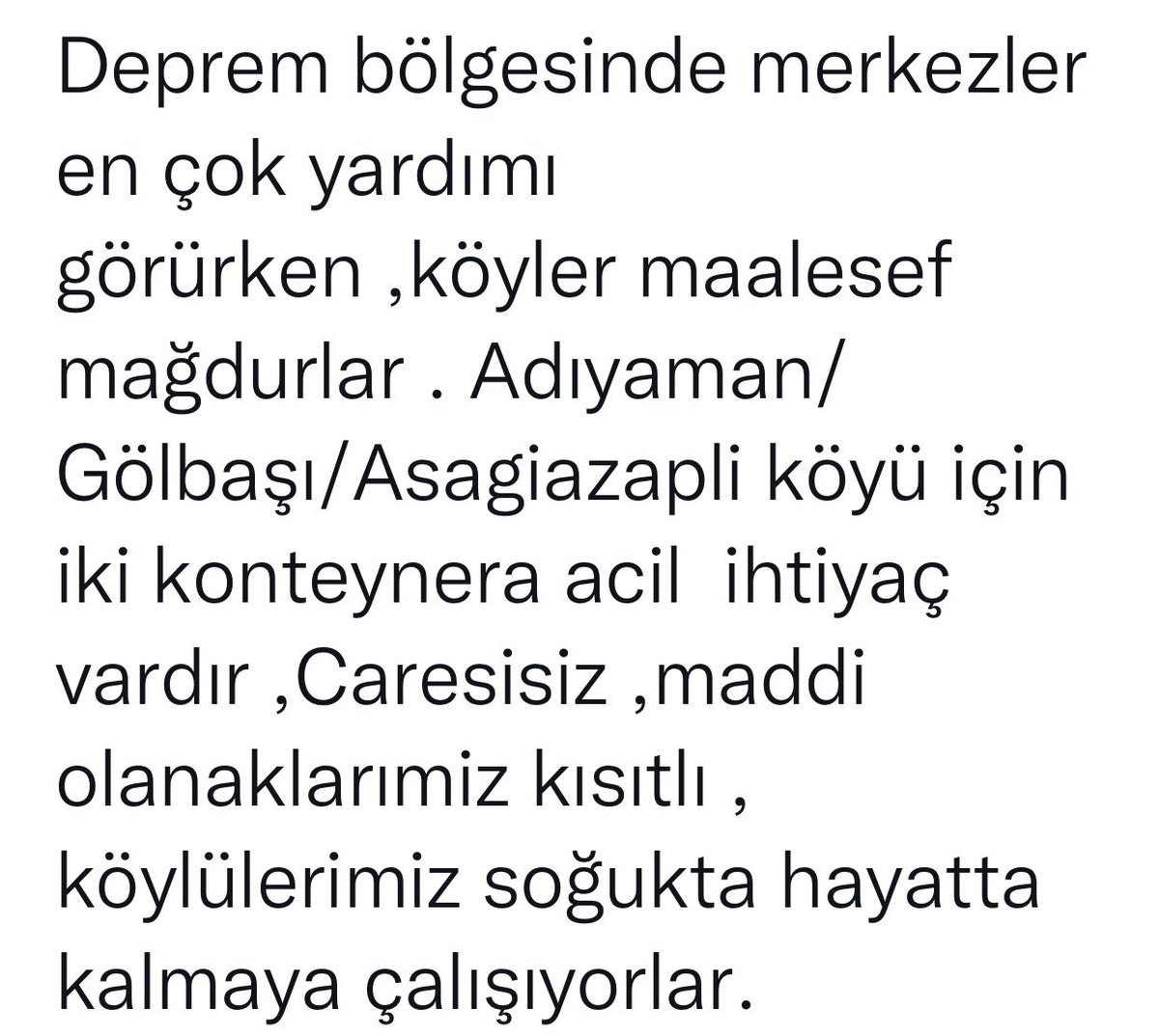 Pepil13's tweet photo. @AdiyamanVakfi @Besirdernegi @UmudaKosanlar_ @dostelidernegi @hayirkapisider @ENKA_Cons @borusanholding @AFADBaskanlik @SabanciVakfi @Besirdernegi @itokurumsal @ATOkurumsal @AdiyamanBelTR https://t.co/u7FK0mA3cX