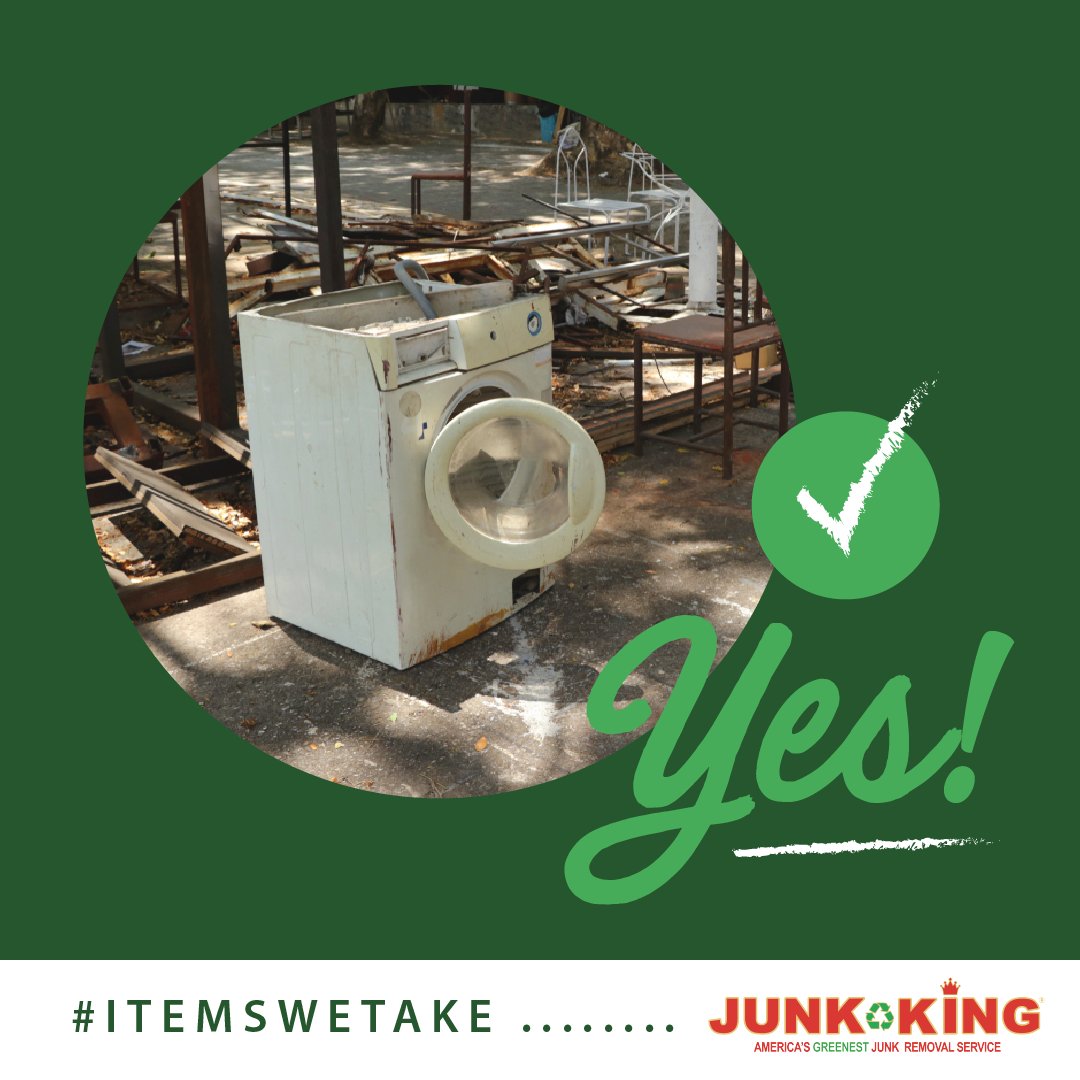 JK_Stockton's tweet photo. Appliance removal? You bet! Our team of hauling experts will haul away your old washers, dryers, and more. #WhatWeTake #JunkKing https://t.co/EESWDumw9O