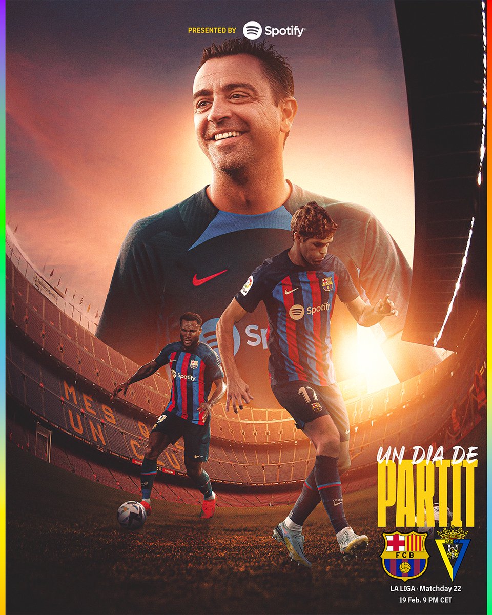 FCBarcelona_cat's tweet photo. 𝙐𝙉 𝘿𝙄𝘼 𝘿𝙀 𝙋𝘼𝙍𝙏𝙄𝙏 🏟
#BarçaCadiz https://t.co/Japlwpav5v