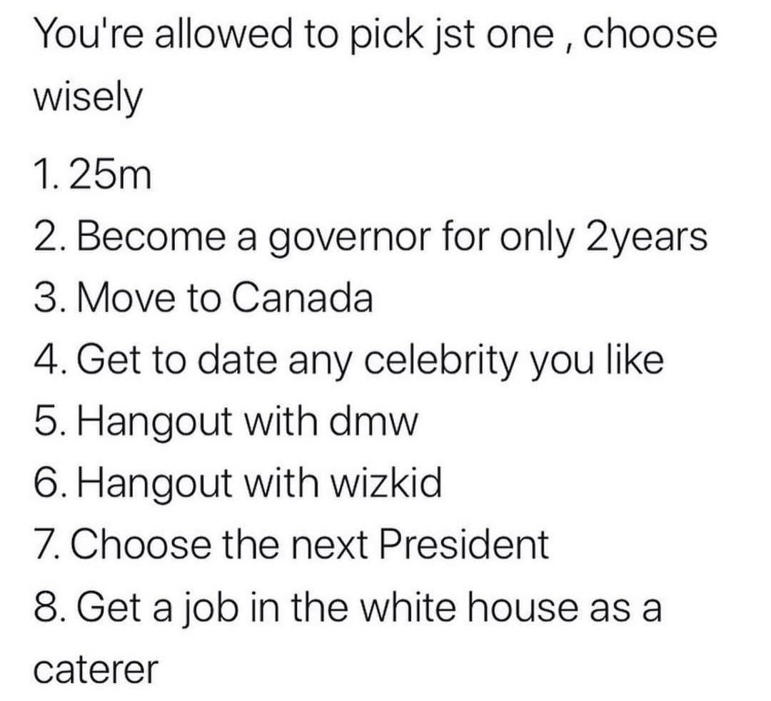 Naija_PR's tweet image. Choose wisely!