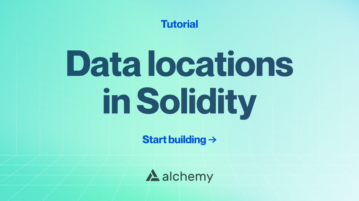 Building your app this weekend?

Ever wonder whether to use storage v. memory v. calldata in Solidity?🤷‍♀️

Wonder no more!

Check out our tutorial to know when to use each data location👇