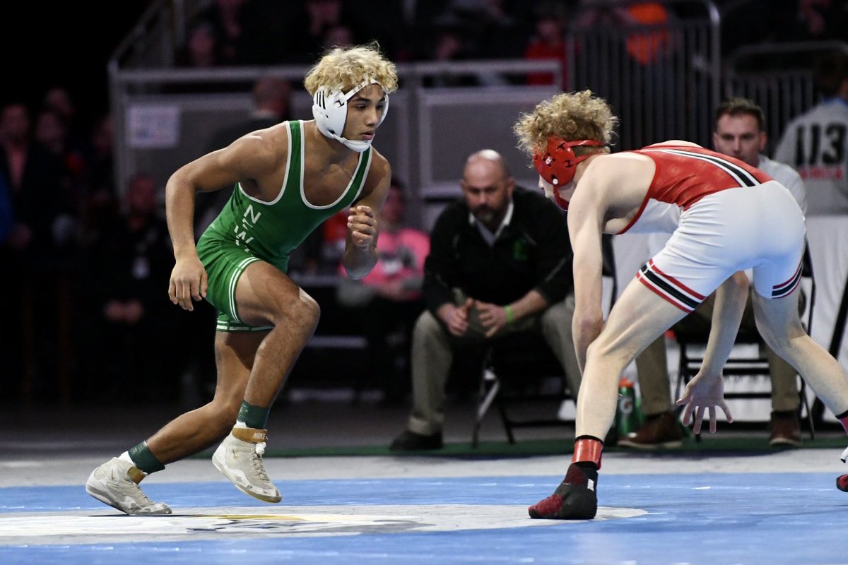 punchwar's tweet photo. 126 State Champion - Freshman Tylin Thrine from New Castle!! @IndianaMat https://t.co/sDHtb465q8