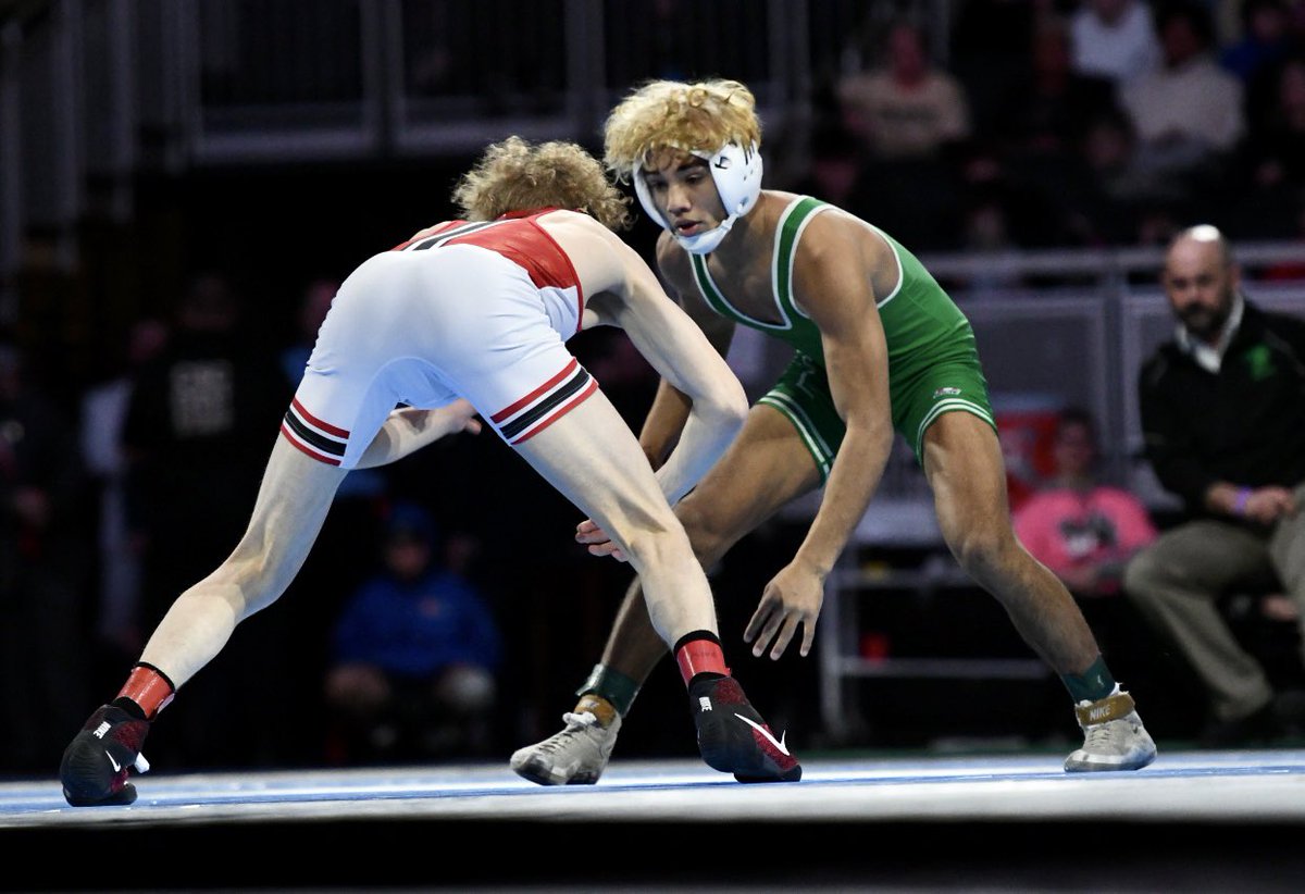 punchwar's tweet photo. 126 State Champion - Freshman Tylin Thrine from New Castle!! @IndianaMat https://t.co/sDHtb465q8