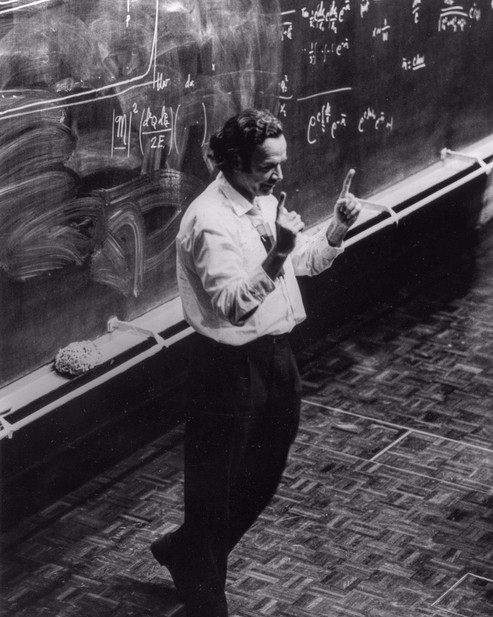 Physics Photo Of The Day: Richard Feynman giving a remarkable lecture at CERN, 1970.