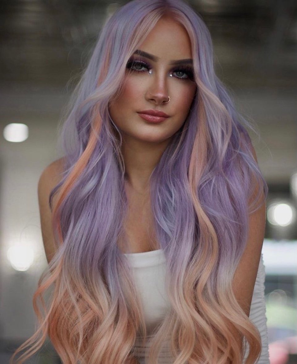 Check out this gorgeous pastel colour melt! Painted with #Pravana.