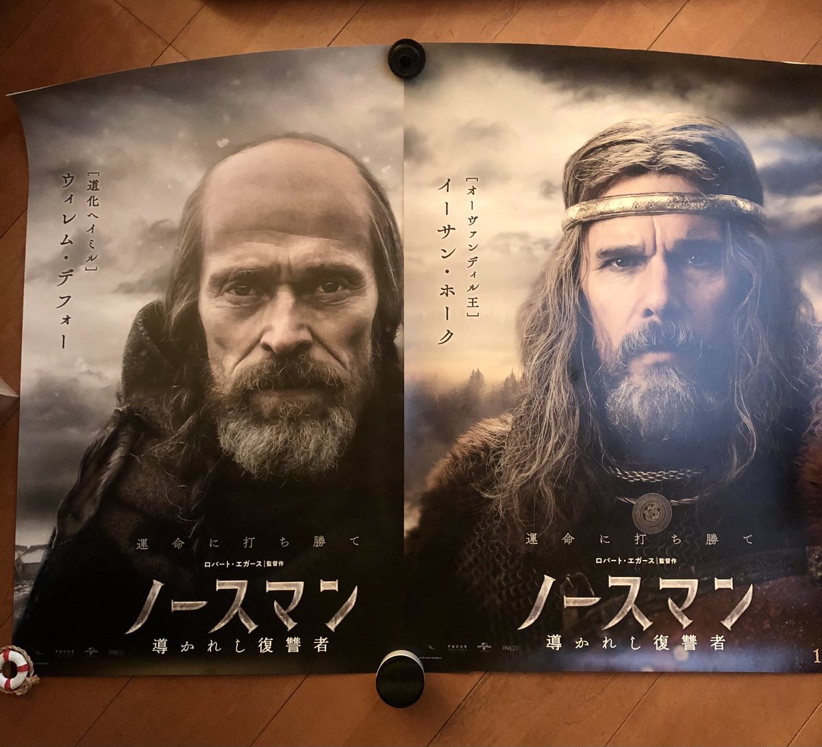 akiomi0219's tweet photo. ファンアートキャンペーンで当選したキャラポスが届きました…！壮観です。(1名のみの当選で震える)
特にニコールキッドマン、イーサンホーク大好きなので嬉しい。

@NORTHMAN_JP 素敵なプレゼントをありがとうございました！
#ノースマン 
#thenorthman https://t.co/Pl7vAGJ54R