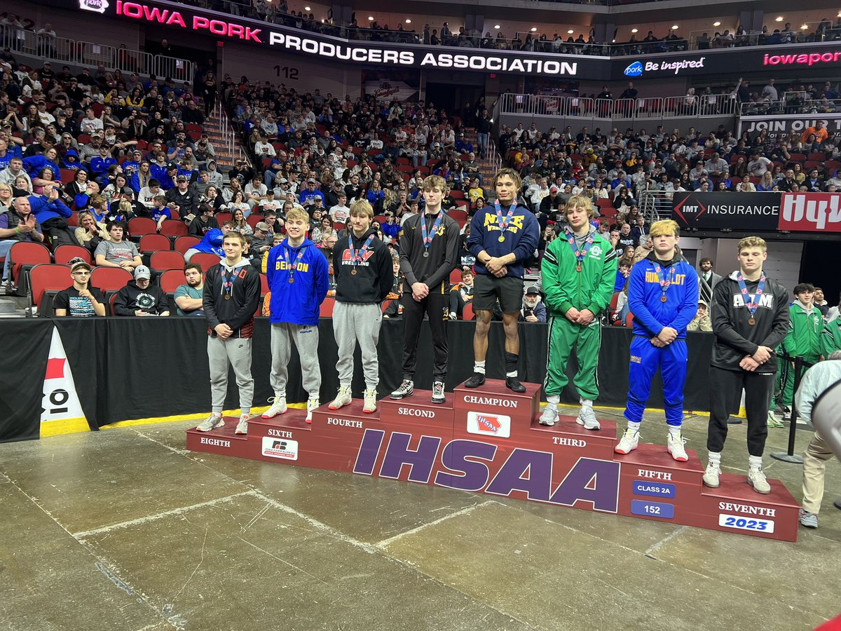 2023 IHSAA 2A 152 State Place-winners #iahswr #State23