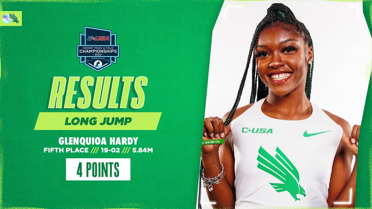 4⃣ ᴘᴏɪɴᴛꜱ

Glenquioa Hardy takes fifth in the women's long jump!

📈 19-02 (5.84m)

#GMG x #CUSATF