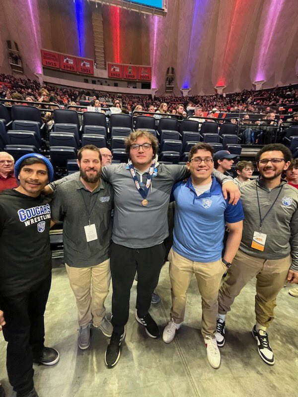 WrestlingVh's tweet photo. Congrats to Sr. Max Accettura on his all state 6th place finish!! Max finishes his career with over 100 wins and the school record for career falls! First state placer for VHHS in 7 years! Congrats Max!! Hard work truly pays off! #CougarPride @VHHSAth @CSL_Varsity https://t.co/izO3ByEYag