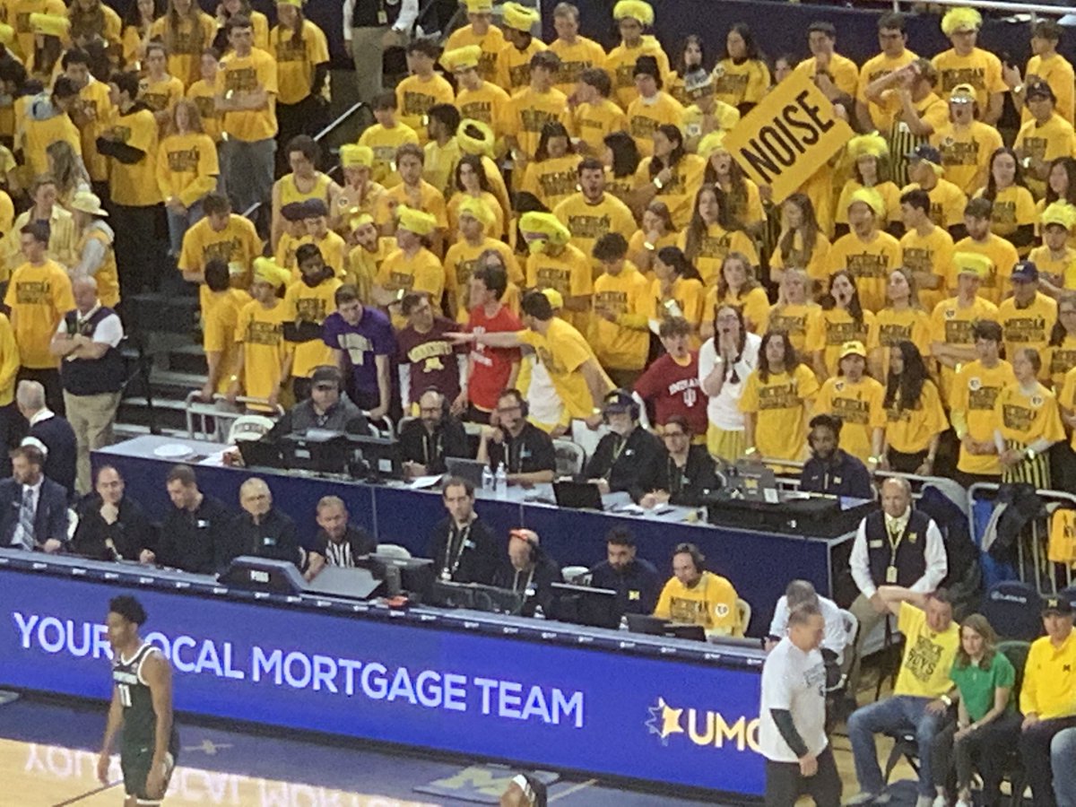 Remember when some Michigan State fans wore TCU shirts to the game at the Breslin Center?

It seems that the <a href="/MaizeRageUM/">Maize Rage 〽️</a> has responded by wearing the shirts of the (7) teams that beat MSU in football last season.