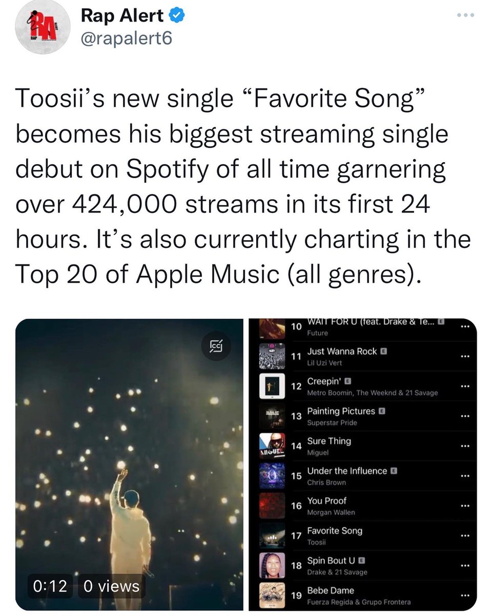 toosii2x's tweet photo. ANOTHER MILESTONE 🤍🎊… GOD THANK YOU… EVERY ONE THANK YOU https://t.co/OrwvO5nmRP
