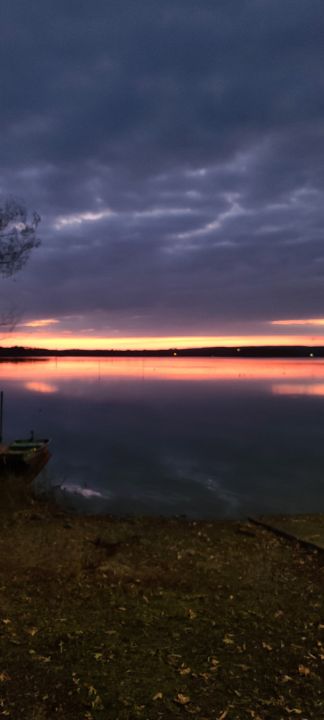 potentpuffin's tweet photo. Art of the Day: "Sunrise at Harris Brake Lake". Buy at: https://t.co/mR4pqNNqBK https://t.co/mYLb56yyaf