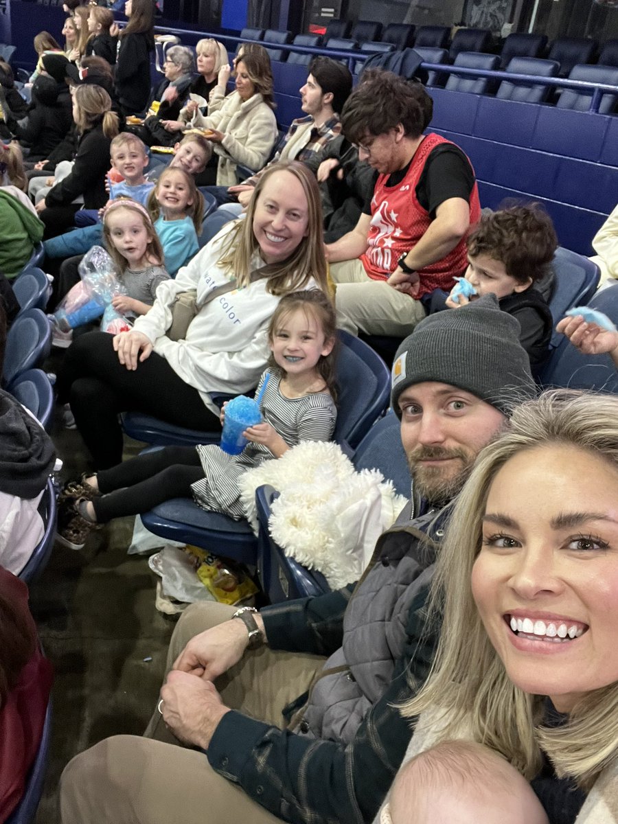 BlondeAsianBlog's tweet photo. A whole cousin crew cheering on the Wolves on Star Wars Night! Section 112, seats M14-21 🏒 #wolvesmando https://t.co/LhasfXLiDa