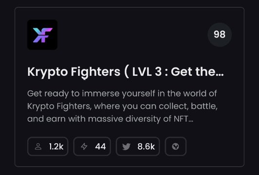 KryptoFighters's tweet image. 🎉 Our community on #Crew3 has achieved something incredible! 

💥🏆 In just ONE WEEK of joining the Crew3 platform, we skyrocketed into the TOP 100 RANKINGS! 🚀👀🙌

Join us now and let&apos;s continue this epic journey together! 
crew3.xyz/c/kryptofighte…