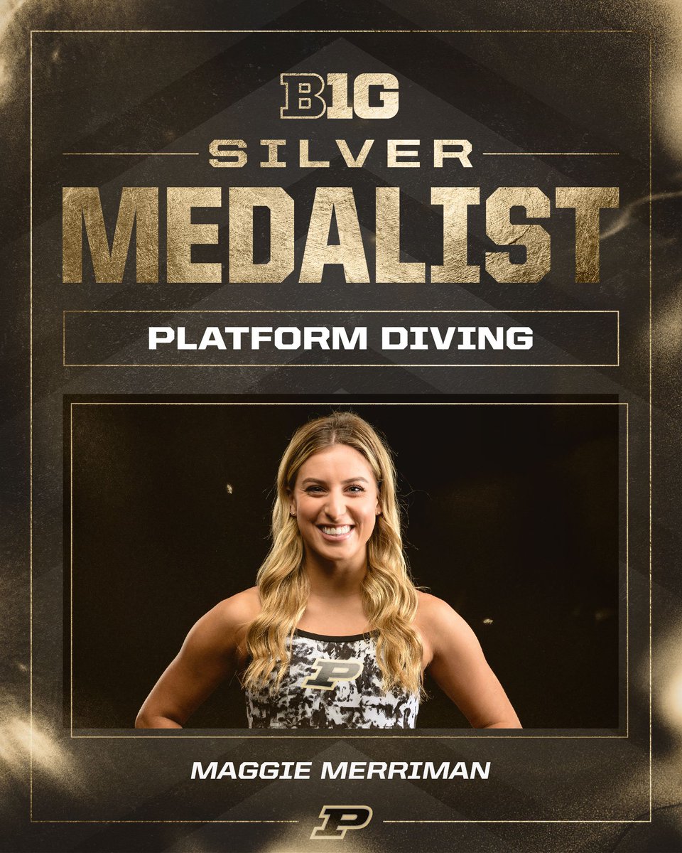 #PurdueGrad @MaggieMerrimann is our 1st #Boilermaker to medal at Big Tens 4 years in a row. What a run on the Tower. #BoilerUp 👑

🥉 in 2020
🥈 in 2021
🥉 in 2022
🥈 in 2023