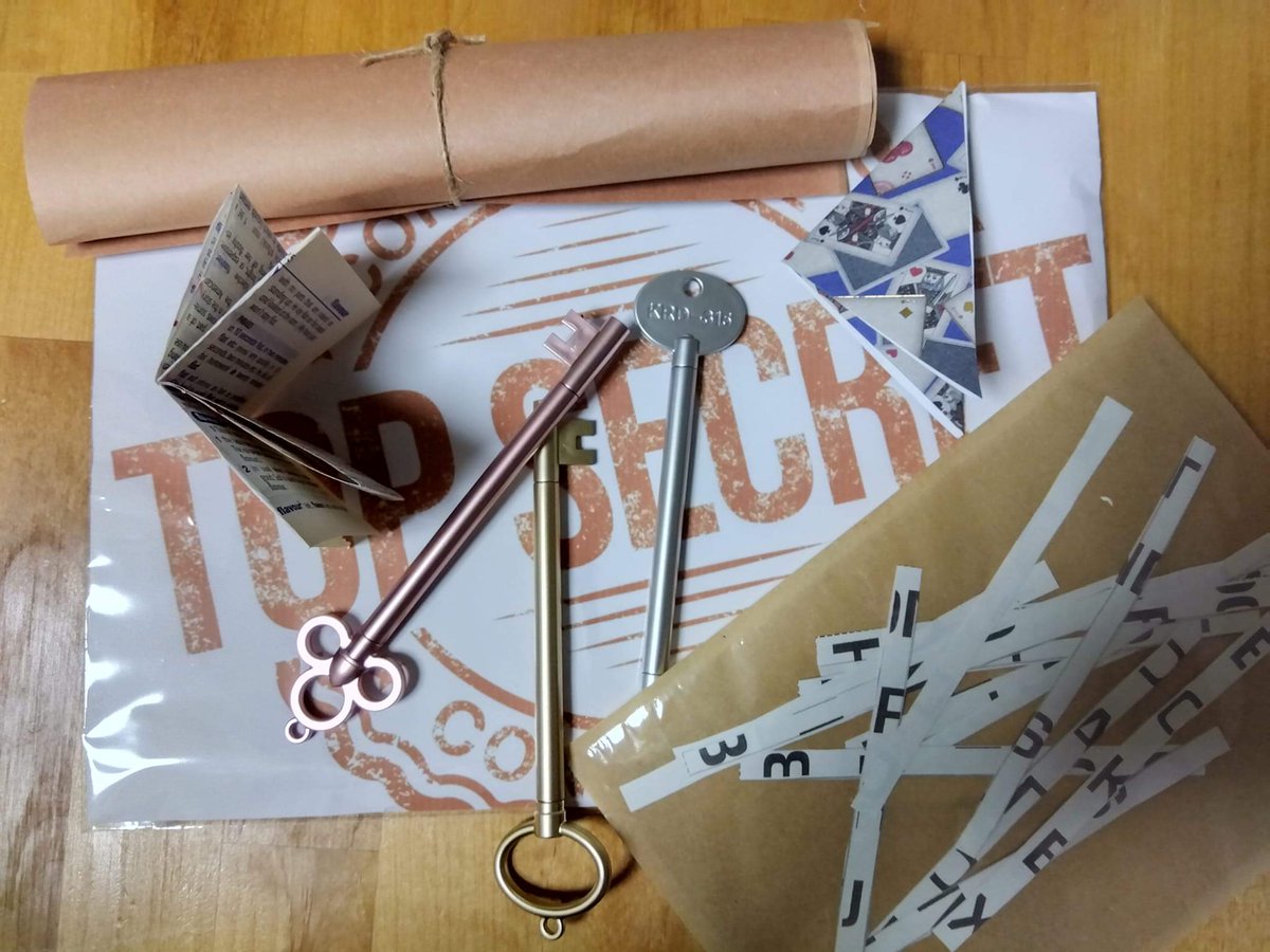 firowami's tweet photo. Escape room shenanigans at the #SUTLF conference this weekend. My workshop on Gamification and Puzzle-based Learning was really a front for a Top Secret Enigma Mission. https://t.co/GoOuzv7QRG