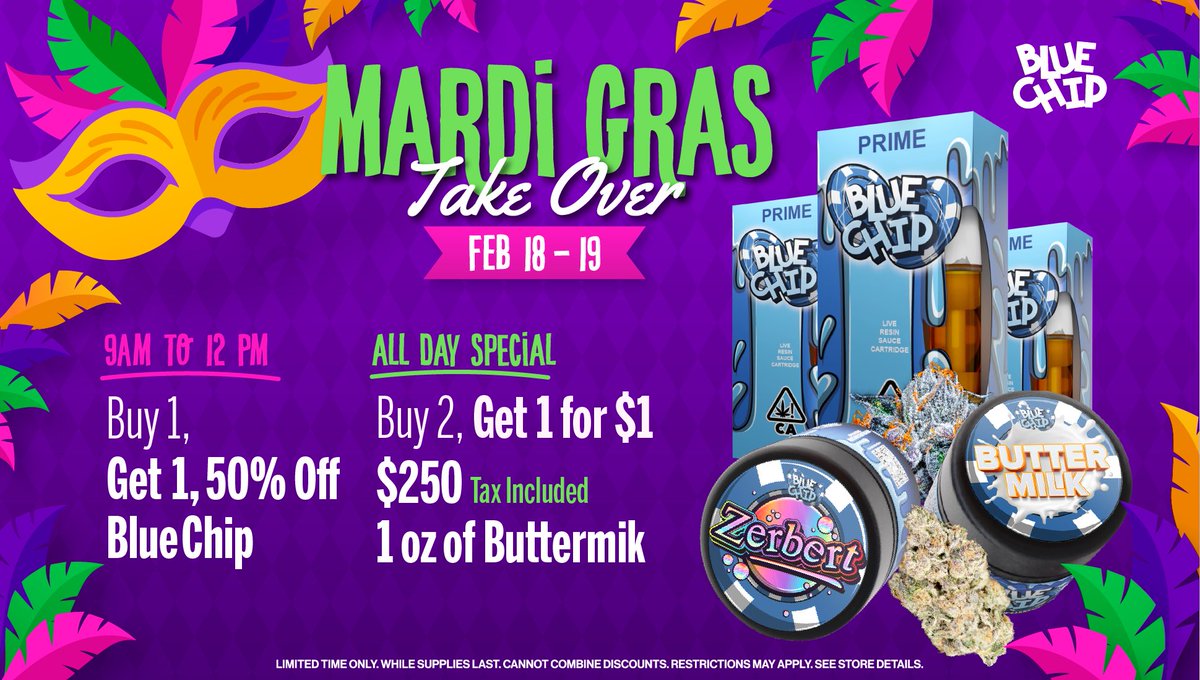 Purple lotus &amp; Bluechip Takeover <a href="/Bluechipca/">Blue Chip Genetics</a> #MardiGras2023