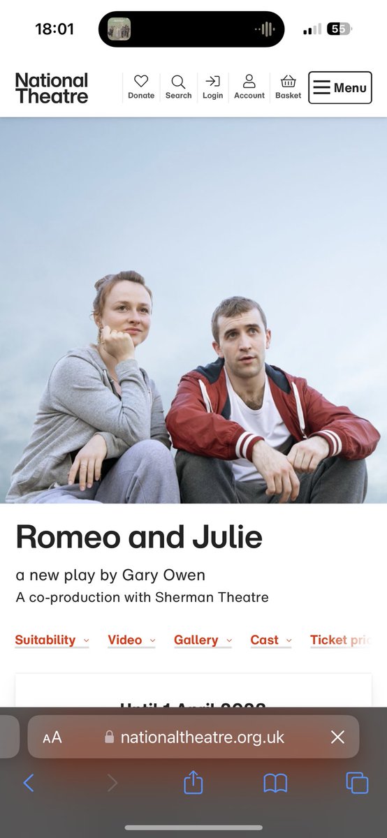 A really interesting play @NationalTheatre #romeoandjulie exploring class divides and teen romance. The cast are what truly captivates here. I need #callumscotthowell to stop breaking my heart and #rosiesheehy don’t you start! 🥺