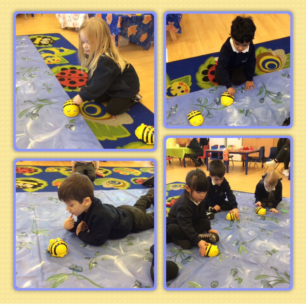 GBS_Nursery's tweet photo. In Nursery we talked about how to stay safe when using devices. The children also had a go at using a Beebot, they turned it on and used the direction arrows and the go button to make it move. #SaferInternetDay2023 #gbs4computing https://t.co/kKRooOnYrT