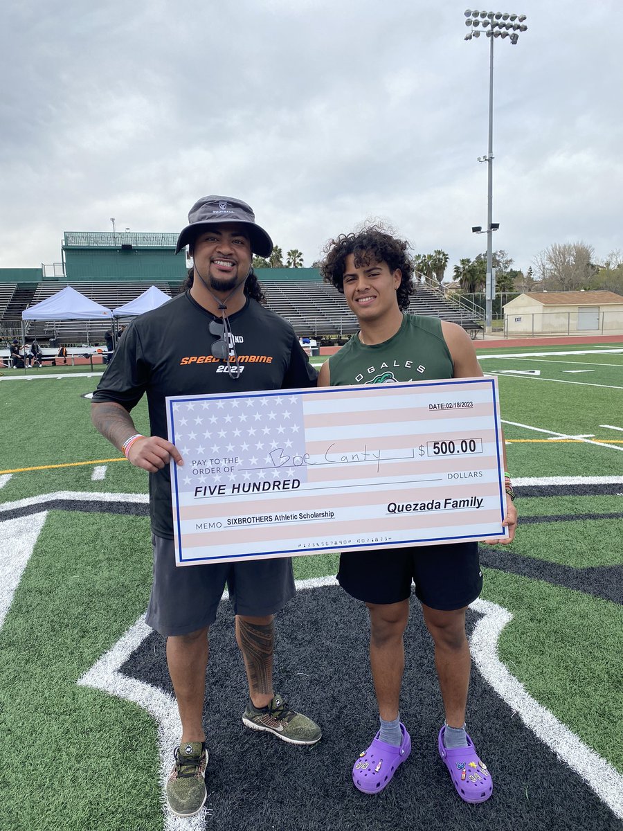 raw_yogijuice20's tweet image. Congrats to our winner Boe Canty for earning the $500 Scholarship by running the fastest 40 w/ a time of 4.88! Let’s goo!! #speedcombine