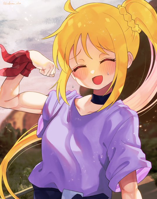 あはは、ドラムの練習してたら筋肉ついちゃったんだよねぇ～💦
#ぼっち・ざ・ろっく 