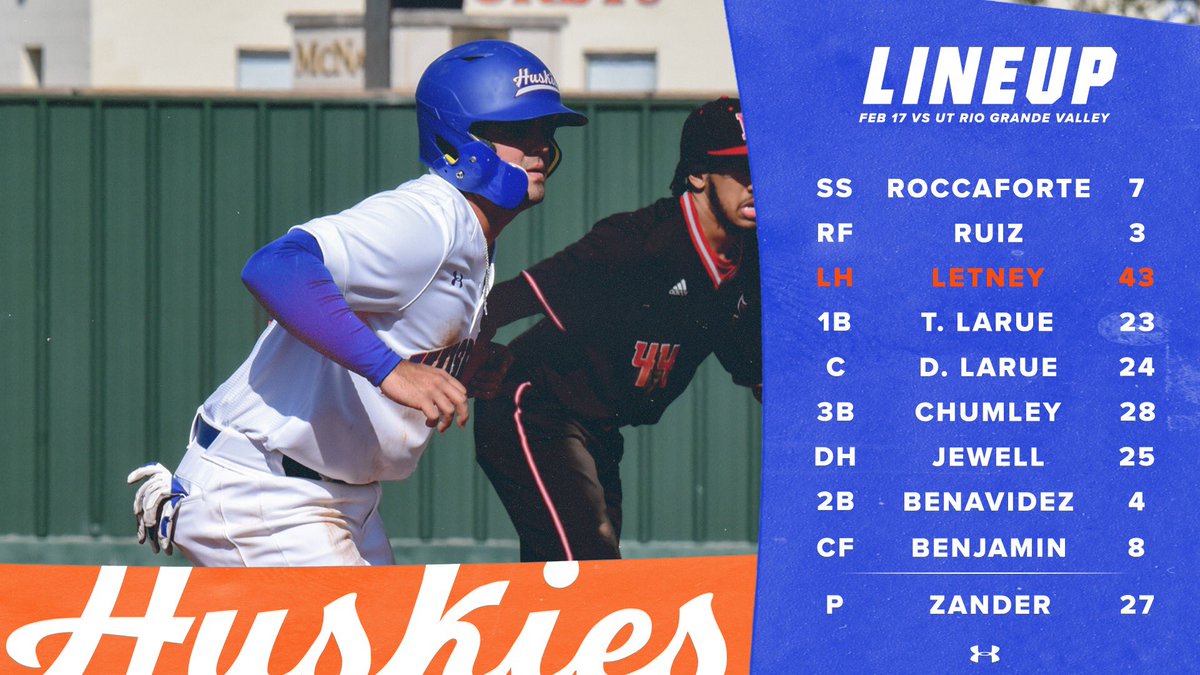 HCUHuskiesBSB's tweet photo. Here’s how we will take the field for Game 2 against the Vaqueros. https://t.co/4DEuxeqtlA