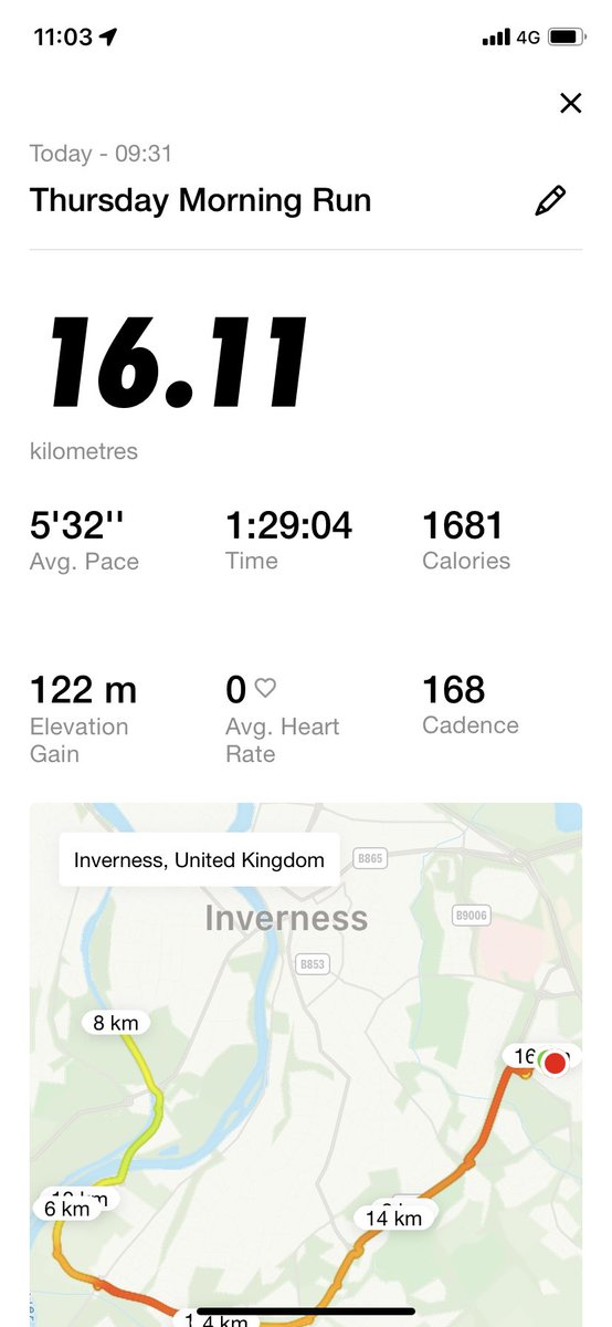 Full steam ahead. Couple of this weeks runs after a very heavy last weekend 🥃 🍺 🤣 3 Weeks tomorrow until the half marathon. Looking forward to it 🥊 #Halfmarathon #strava #nikerunning #ukrunchat