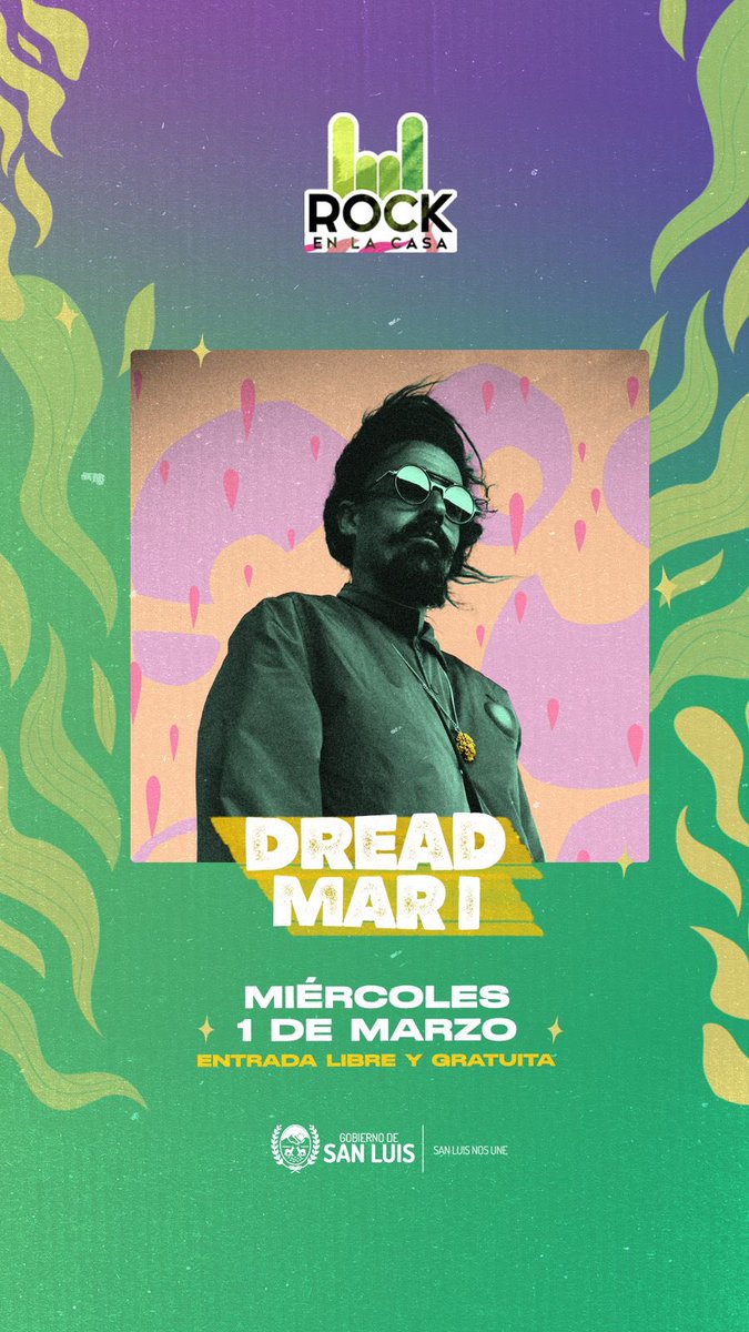 🎸 ¡impresionante! 💣 
Dread Mar - I vuelve al gran festival de #RockEnLaCasa2023
🤟🏽 La Banda liderada por Mariano Castro deslumbrará con su música 🎶 
🔥 Se presentará en la primera fecha del festival 
@SanLuisGob1 <a href="/anabelalucero/">Anabella</a> 

#MolinoFénix
#CasaDeLaMúsica
#GobiernoDeSanLuis
