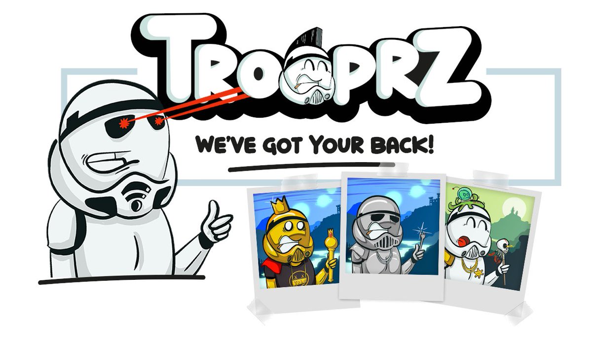 It’s time for our Sunday Spotlight Giveaway #Crofam!🏆
 
🎁1 Trooprz NFT (OG) &amp; 1 For my Brothers NFT (airdrop) &amp; 222 $TRPZ🎁

Rules:
1⃣ Like &amp; RT
2⃣ Follow @trooprzarmy &amp; <a href="/EbisusBay/">Ebisu's Bay | GameFi - NFT Market - DEX</a>
3⃣ Tag 3 Friends

⏳48h from now

#Cro #Cronos #FFTB #NFTs