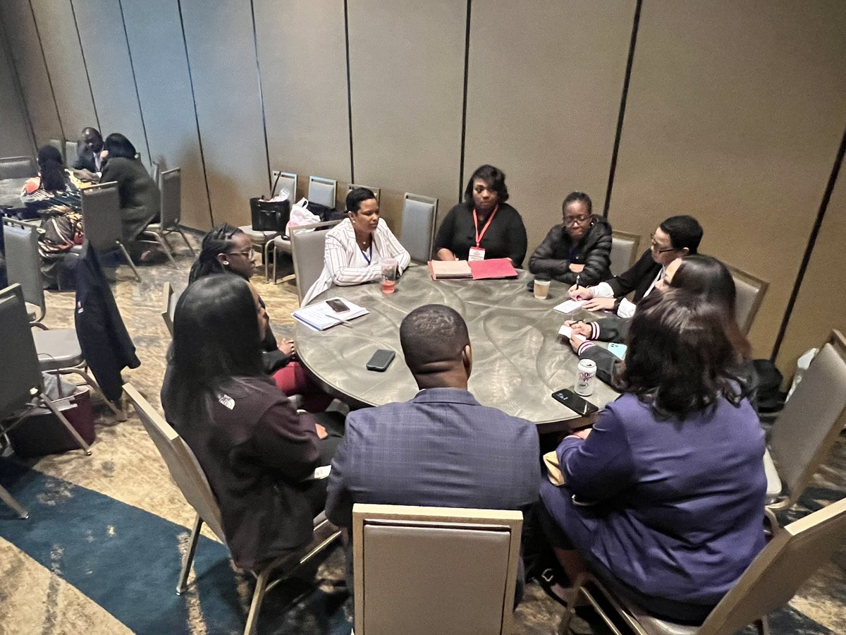 ilayne2's tweet photo. Great discussion regarding nontraditional pathways to central office and filling the seats to support equity! #TABSE2023 Central Office Commission @mariolayne #Rise2Excellence https://t.co/8bqiKRmsf6