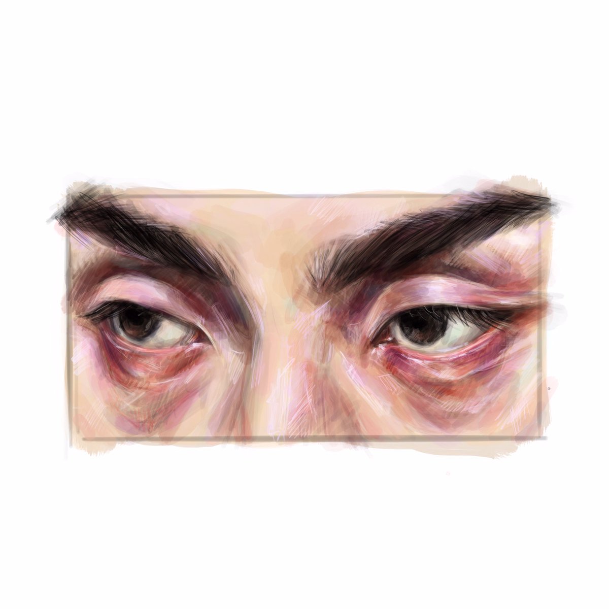 Sketch.                   Finished painting.