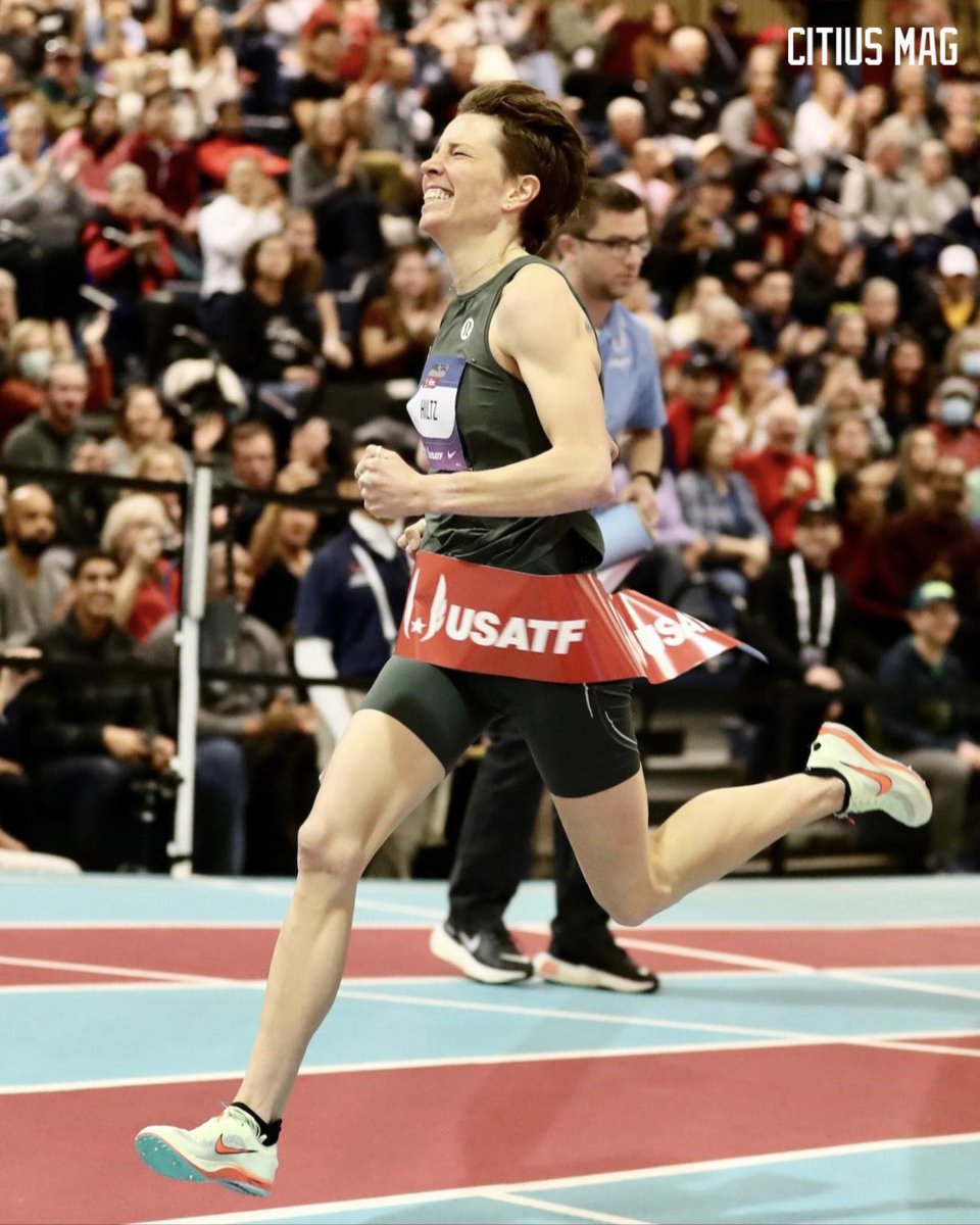CitiusMag's tweet photo. What a feeling 🌈
 
@Nikki_Hiltz of @lululemon becomes the first openly non-binary athlete to win a @usatf national title with their 4:17.10 victory in the women’s 1500m in Albuquerque.
 
Fending off a strong challenge from @Sagehurta, they closed their final 400m in 58.86 😮‍💨 https://t.co/3TVGusVMwe