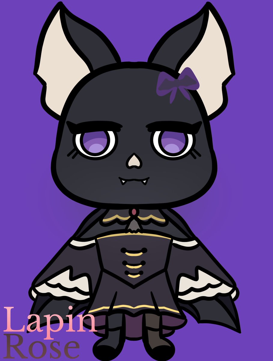 Goth (cute) bat

#daxliart