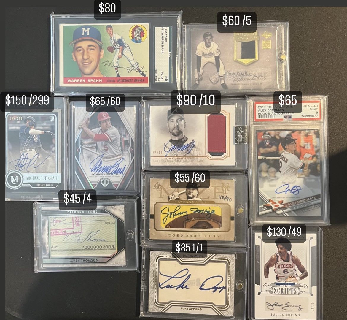 Metsfan22C's tweet photo. For sale post. Prices listed in picture https://t.co/DoeND7XyrW