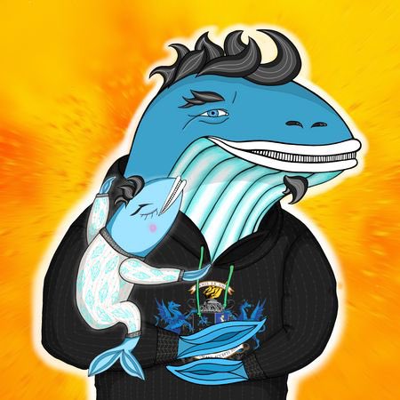 jeysuhns's tweet photo. @Albert_TheVoid @WhaleFamNFT @BarbaraRedekop Congratulations fam. Love the @BarbaraRedekop whale collection. Here’s my custom with my junior and fellowship of @dragonchain crest. https://t.co/DN1ZTPwn01