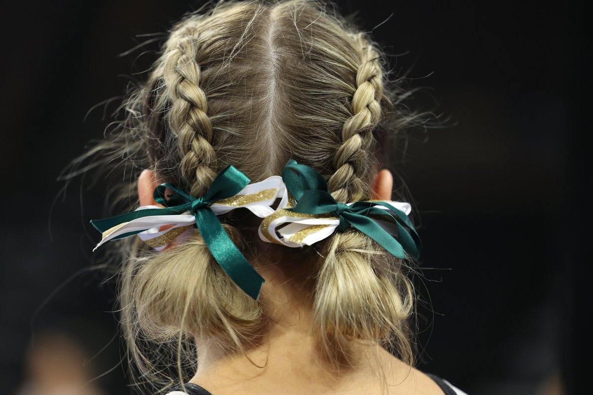 IowaGymnastics's tweet photo. Tonight we wear green in support of fellow @bigten institution, Michigan State. 

💚 @michiganstateu @MSU_Gymnastics 

#SpartanStrong https://t.co/BSTpdSrUO0