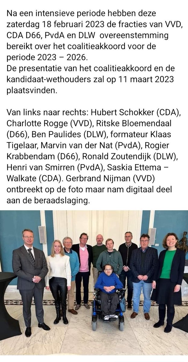 stemLPZH's tweet photo. Ons lid Democratische Liberalen Wassenaar (DLW) neemt deel aan het college. https://t.co/5SN327BBNG